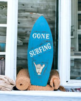 surfbrett holz-deko gone surfing