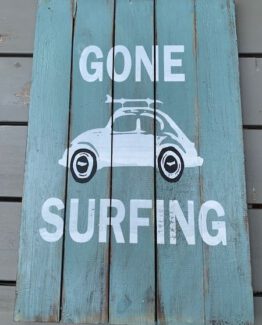 Gone Surfing Holzbild