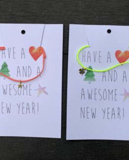 weihnachten postkarten mit anhaenger