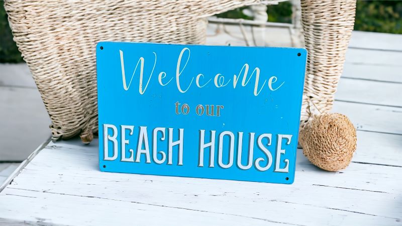 metallschild welcome to our beach house blechschild
